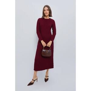 HYACINTH HOUSE Maroon Textured Madison Maxi Dress Size S NWT